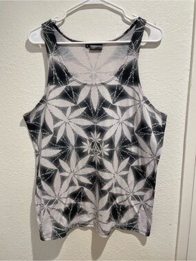 SET4LYFE High Times Mens Tank Top M Rave Festival EDM Cannabis Trippy Fractal